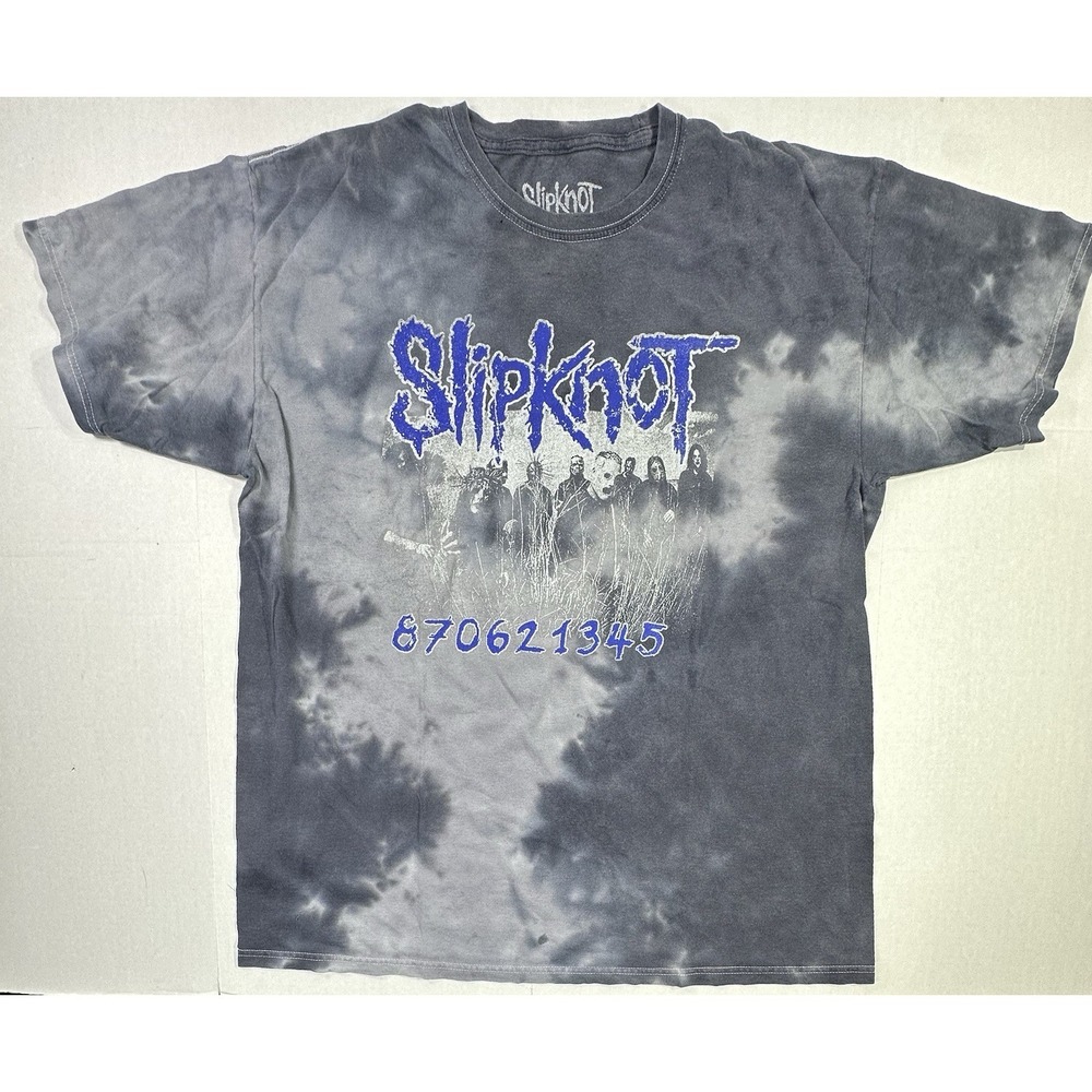 Slipknot 870621345 Band T-Shirt XL Gray Tie-Dye 2020 Bravado